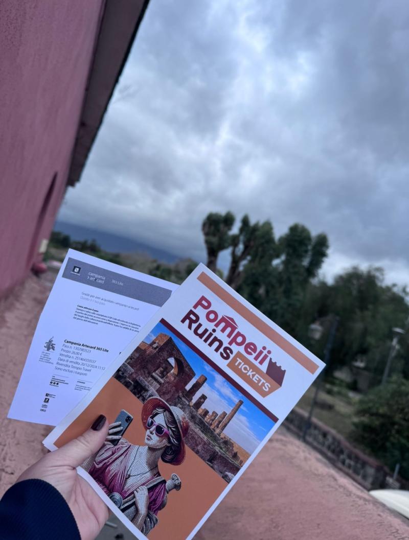 Pompeii express ticket (Artecard) + map